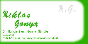 miklos gonya business card