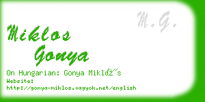 miklos gonya business card